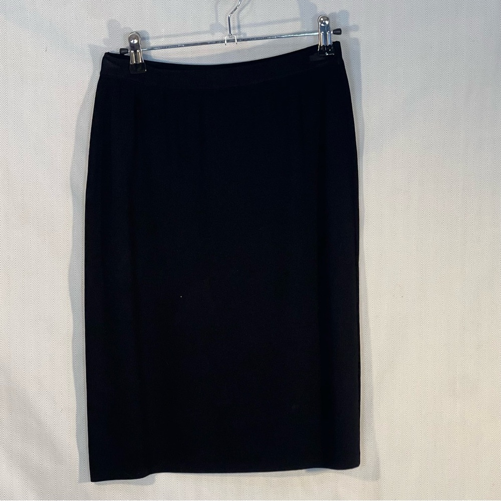 Grace Dane Lewis Skirt Black Pencil Nylon Stretch Pull On Small